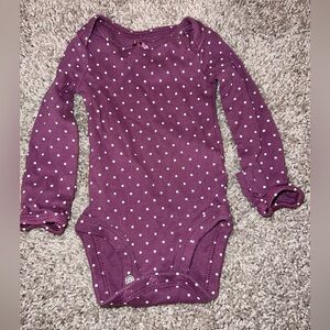 Carter's Purple and White Polka Dot Bodysuit